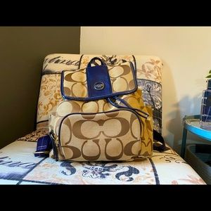 Coach outlet canvas backpack